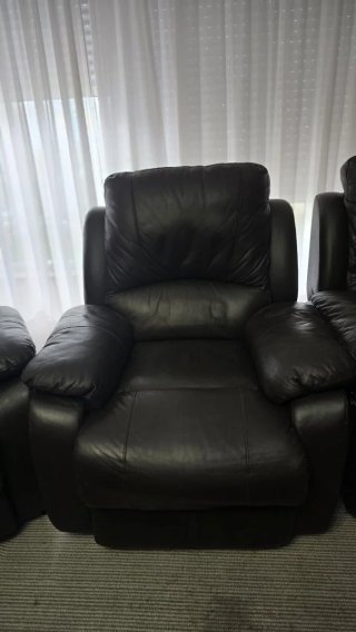 Sillón reclinable eléctrico de piel