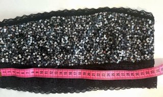 Bandeau lentejuelas negro S/M