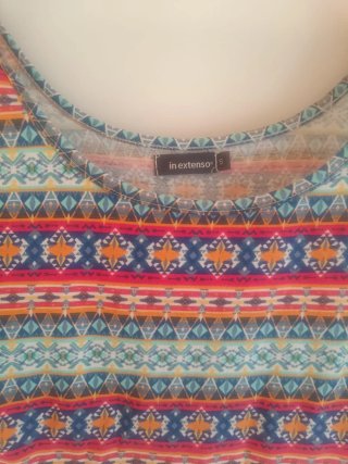Vestido estampado étnico In Extenso Talla S