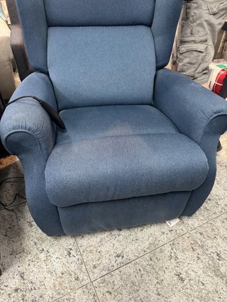 Sillón relax eléctrico reclinable azul
