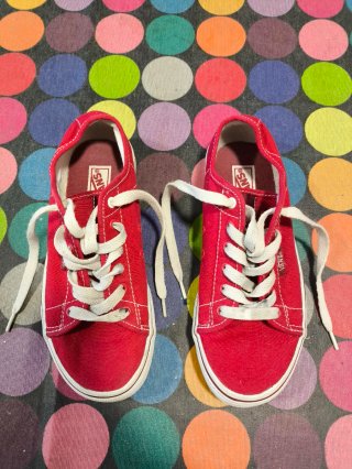 Zapatillas Vans tela rojas Talla 32,5