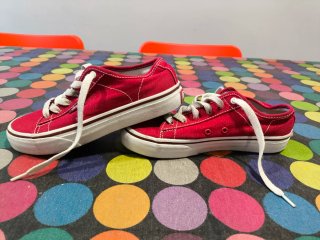 Zapatillas Vans tela rojas Talla 32,5