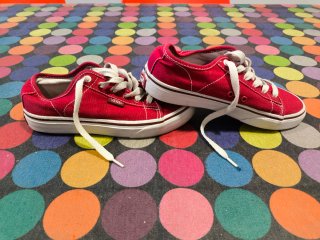Zapatillas Vans tela rojas Talla 32,5