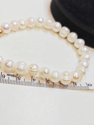 Pulsera Tous Perlas naturales y acero color rosego