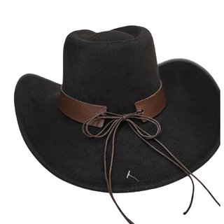 Sombrero Vaquero Negro con Adorno de Toro Cowboy