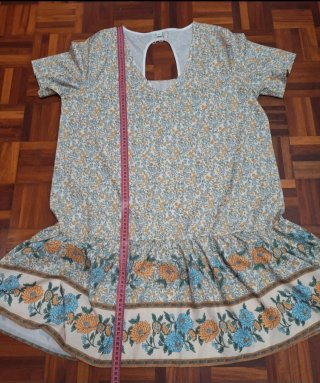 Vestido Boho Floral  Espalda Abierta Volante
