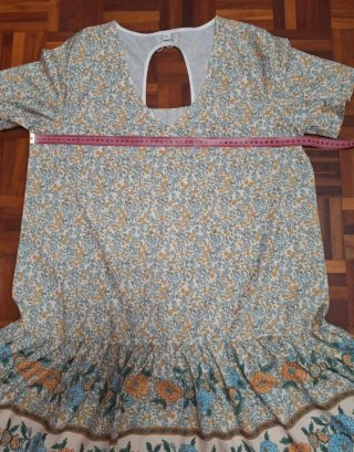Vestido Boho Floral  Espalda Abierta Volante