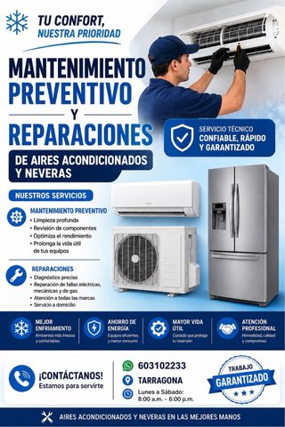 Aire Acondicionado Blanco y Plateado