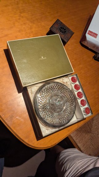 Calentador platos vintage Christofle plata