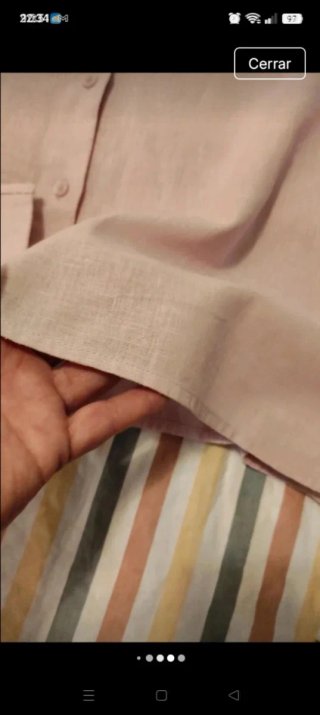 Chaqueta fina algodón y lino rosa