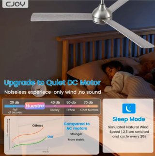 Ventilador de techo con luz 132cm