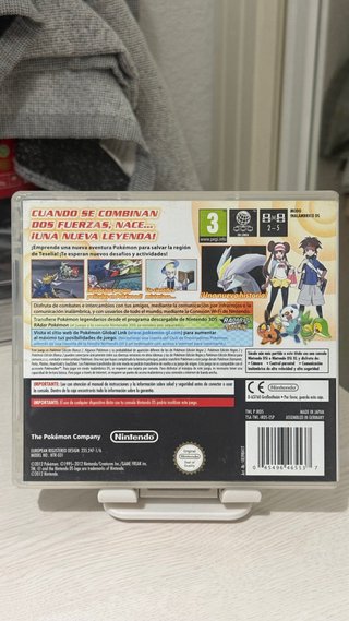 Pokémon Edición Blanca 2 Nintendo DS Caja y Manual