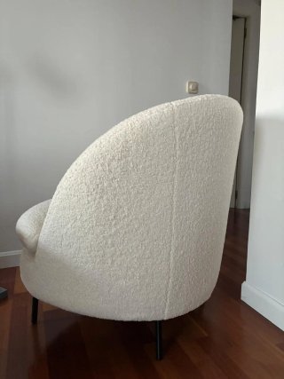 Sillón Prana tejido texturizado marfil