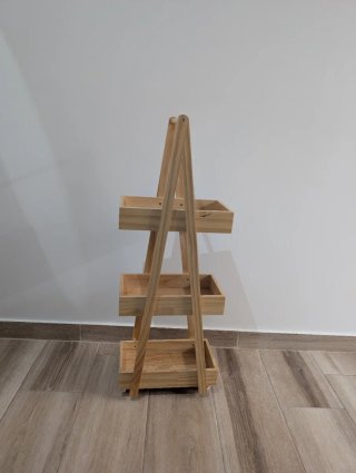 Mini estantería de madera
