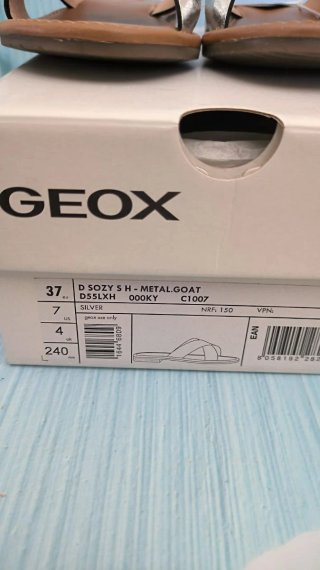 Sandalias Geox Plata Talla 37