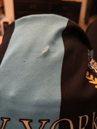 Camiseta corta rayas azul y negra