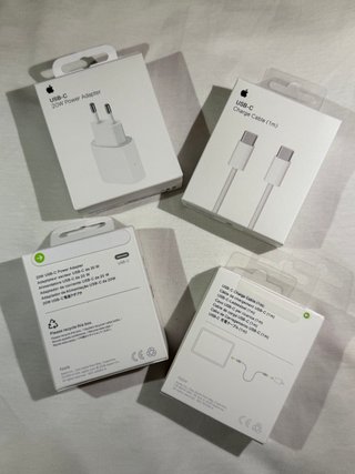 x2 Cargadores Apple 20W + 2 Cables USB-C 1m