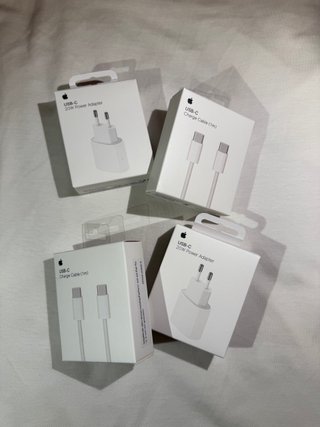 x2 Cargadores Apple 20W + 2 Cables USB-C 1m