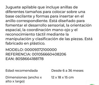 Juguete apilable Chicco formas y colores