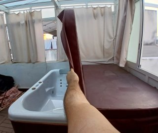Solárium con jacuzzi (pool house) para terraza