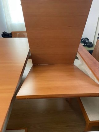Mesa comedor extensible cerezo