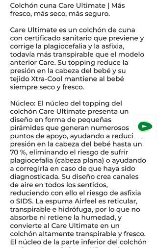 Colchón Cuna 60x120 antiahogos y plagiocefalia.