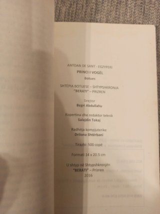 El principito en gheg (albanés kosovar)