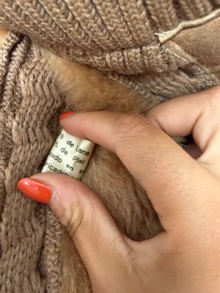 Chaquetón vintage ante y piel
