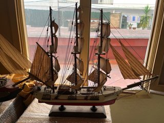 Maqueta de barco de decoración