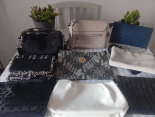 Lote 9 bolsos mano y hombro