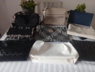 Lote 9 bolsos mano y hombro