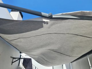 Toldo cofre automático 4,50x3,50 antracita-piedra