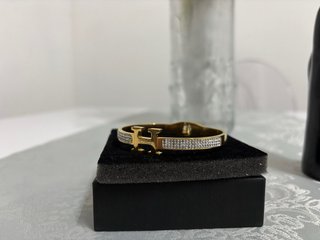 Bracciale Hermes Oro Argento con Cristalli