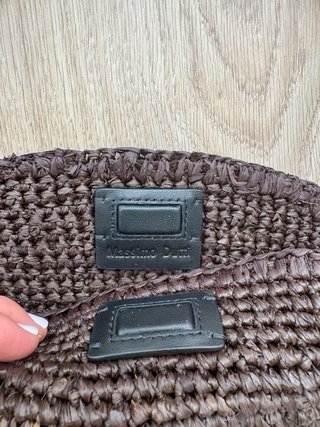 Bolso Massimo Dutti de rafia marrón