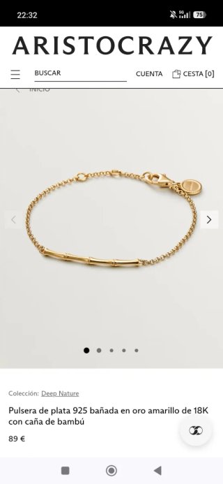 Pulsera Aristocrazy Deep Nature – Plata bañada oro