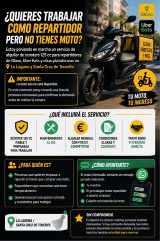 Buscogente quequiera alquilar scotter pararepartir