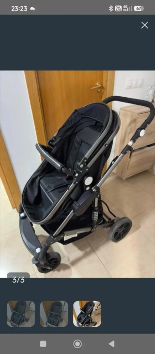 Carro de bebé negro