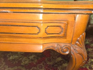 Mesa centro mármol y madera