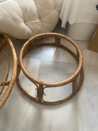 Sillón Papasan Bambú Beige