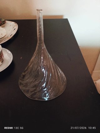 Embudo de cristal antiguo farmacia