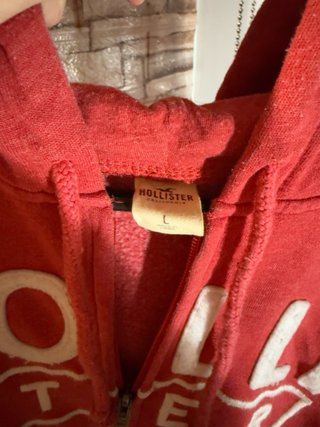 Sudadera Hollister con capucha Roja Talla L