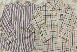 Lote 2 Camisas Niño Rayas y Cuadros