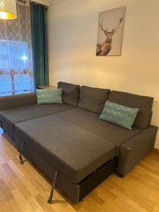 Sofá Cama Chaise Longue Ikea gris