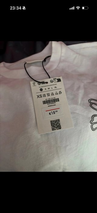 Camiseta Bershka Estampada Blanca Hombre