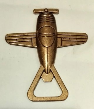 Abridor de botellas avión bronce