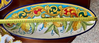 Vassoio ceramica vietrese decorato limoni