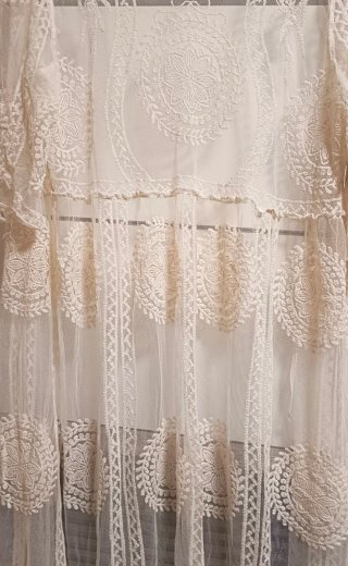 Vestido de playa encaje beige talla única