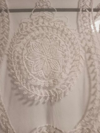 Vestido de playa encaje beige talla única