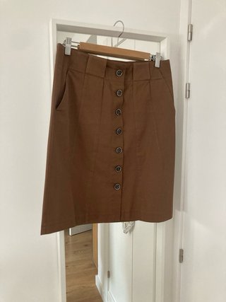 Falda Zara botones marrón Talla M
