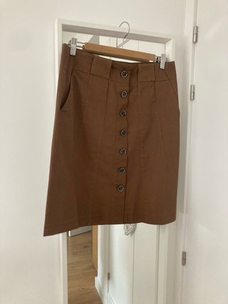 Falda Zara botones marrón Talla M